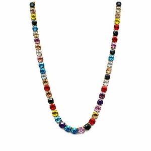 3mm | Gold | Rainbow Gemstone Link Chain